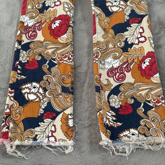 Mother Jeans The Hustler Ankle Fray 28 Flowers In Her Hair Boho Festival - Picture 2 of 11